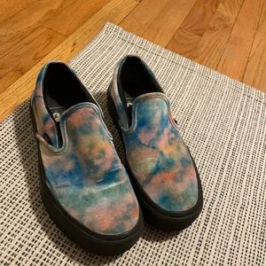 Vans Tie Dye Velvet Platform